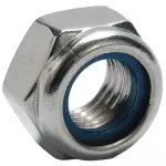 Гайка шестигранная с пластиковым кольцом нержавейка M10 DIN 985
