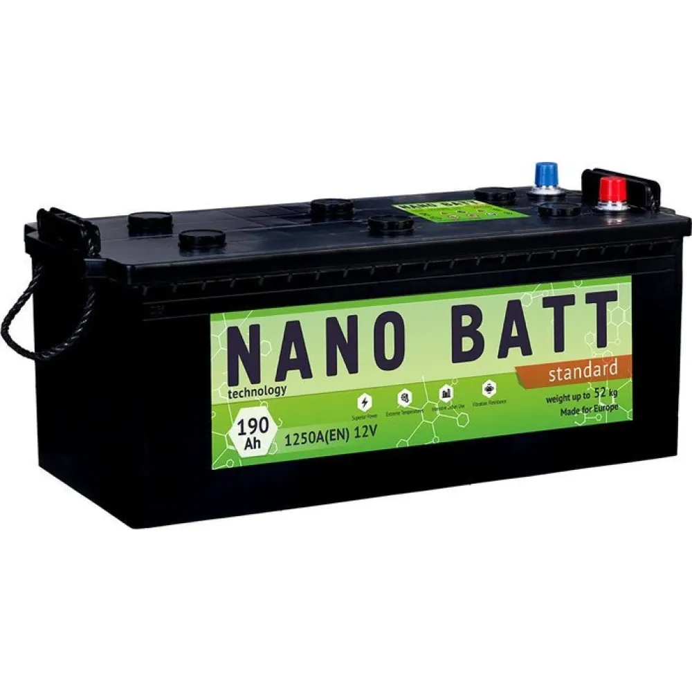 Акумулятор з електролітом 190 Ач 1250 А 6СТ-190Аз КамАЗ 5230, КамАЗ 5320