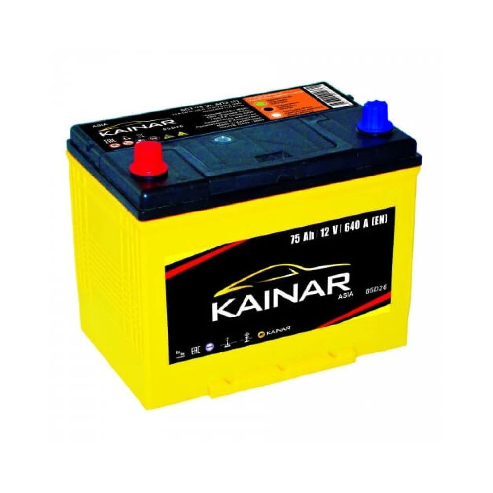 Акумулятор з електролітом 75 Ач 640 А 6СТ-75Аh-12 В