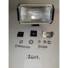 Фара 12-24 В протитуманна квадратна металева біла