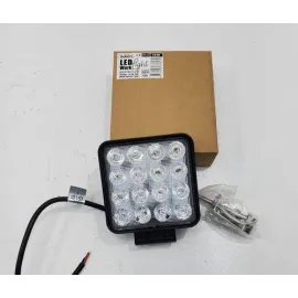 Фара LED 12-24 В 16 Вт ​​квадратна металева синього світіння