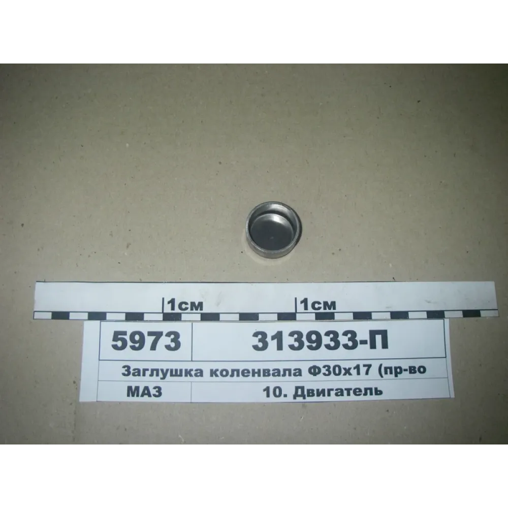 Заглушка вала колінчастого