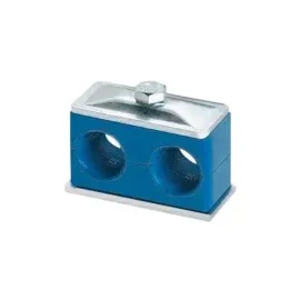 Подвійне кріплення для труб зелене