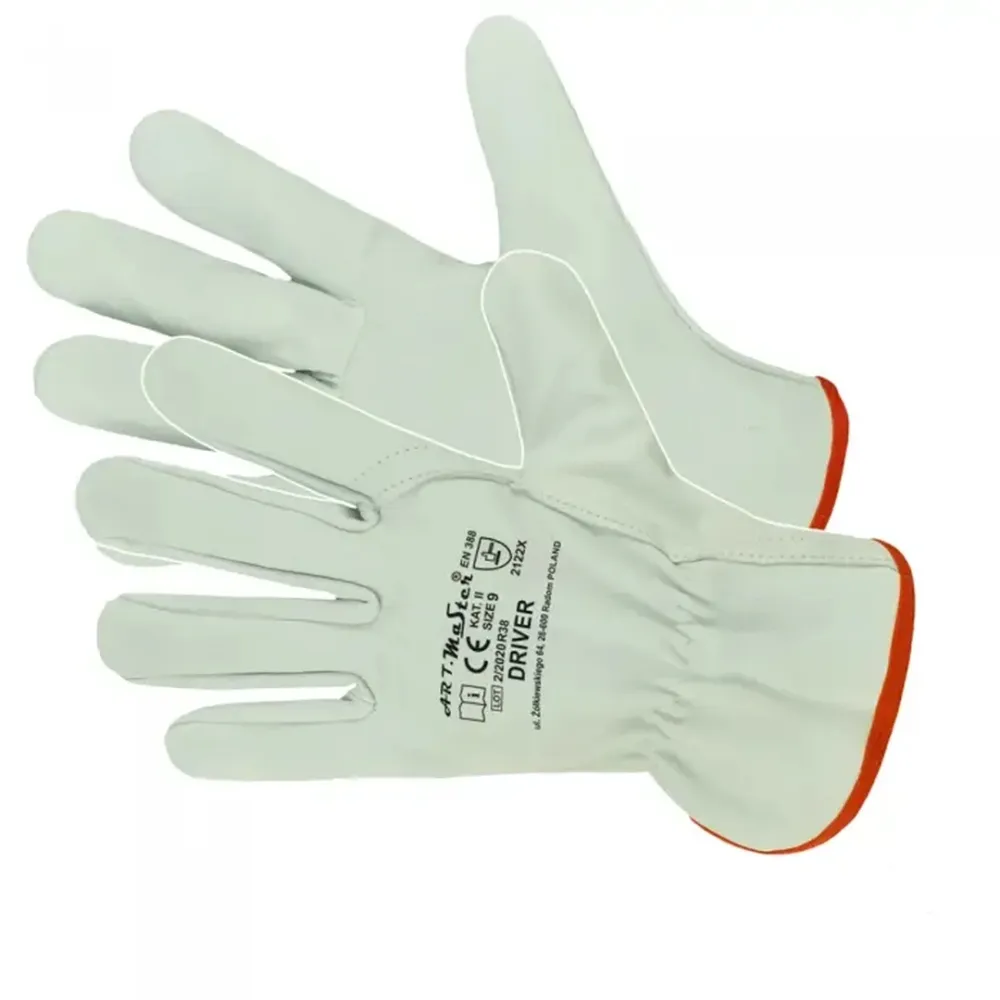 Рукавички робочі пʼятипалі шкірозамінники