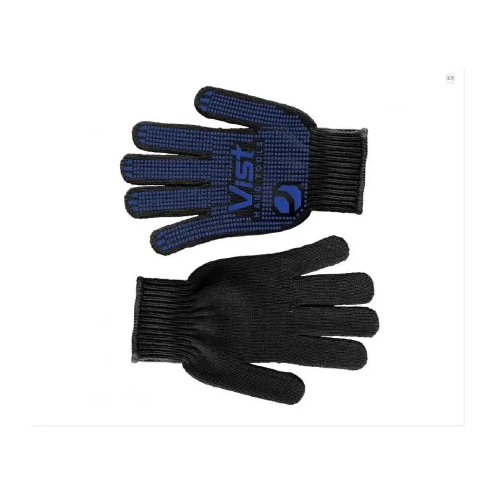 Вʼязані рукавички чорні з вкрапленням 16-012